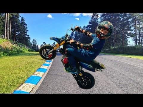 Funny Den Unboxing and Test Drive new Pocket Bike - Baby Ride On Mini BIKE POWER WHEEL for kids