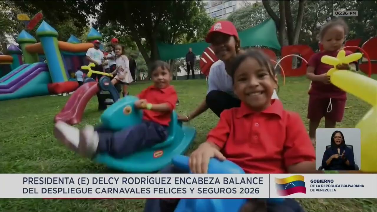 Delcy Rodríguez ofrece balance de operativo de carnavales, 18 de febrero de 2026