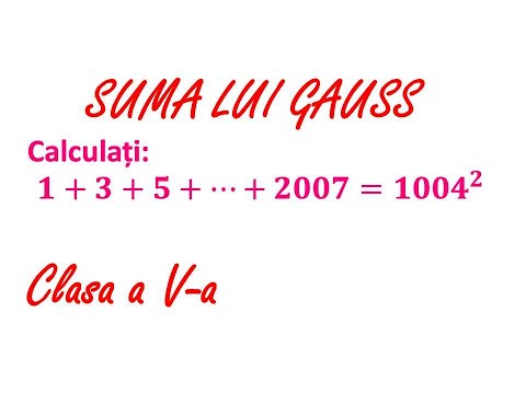 SUMA  GAUSS ❤️ Clasa  a V-a