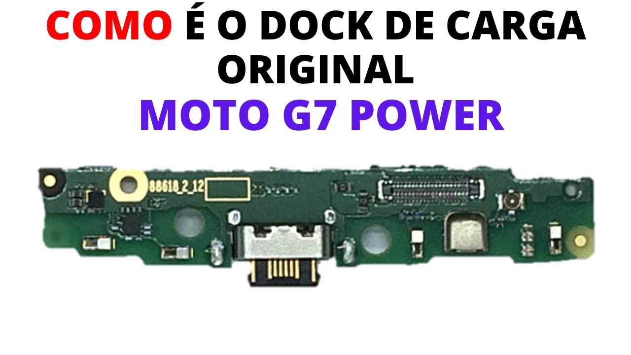 Como é o Dock de carga do moto g7 power XT1955 - FLY Distribuidora