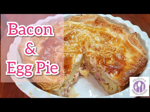 YUMMY BACON & EGG PIE! SUPER SIMPLE, QUICK & EASY!!