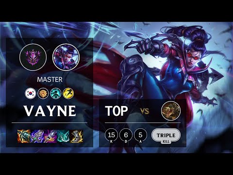 Vayne Top vs Renekton - KR Master Patch 11.1