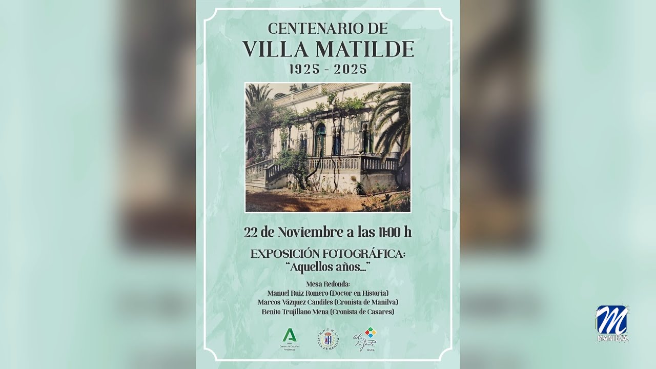 Mañana se conmemora el centenario de Villa Matilde