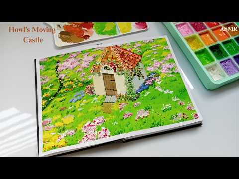 Creating a magical Howl’s Moving Castle scene using Himi Gouache! ✨