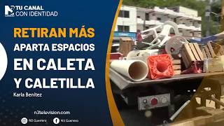 Retiran más aparta espacios en Caleta y Caletilla