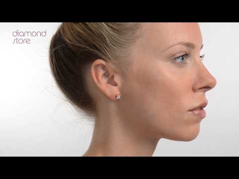 H3120 - Illusion Earrings 0.50CT Diamonds In 9K Yellow Gold