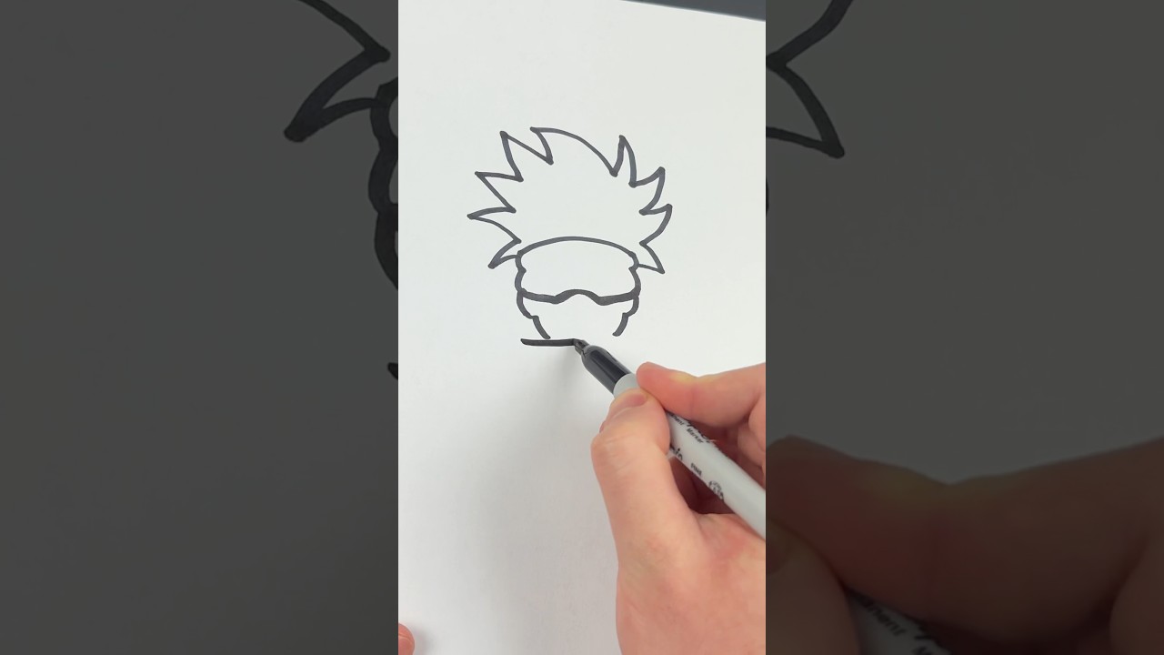 {ASMR} How to draw Satoru Gojo (EASY)