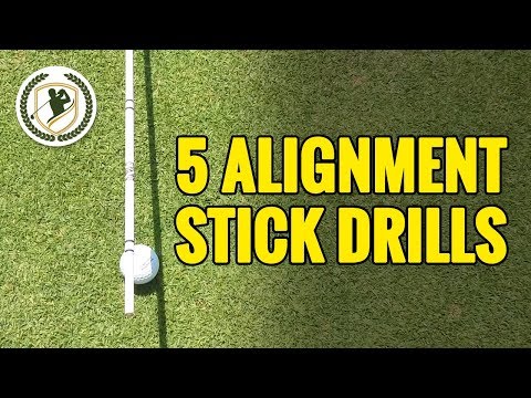 5 SIMPLE GOLF DRILLS WITH ALIGNMENT STICKS TO IMPROVE YOUR ACCURACY!