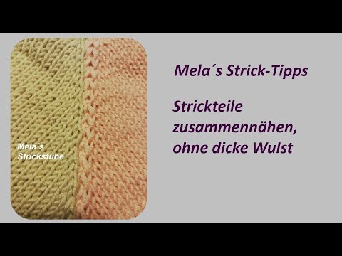 Sew knitted pieces together without a thick bulge