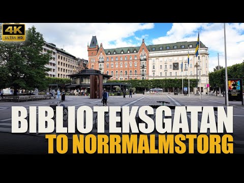 Walking Biblioteksgatan: A 4K Journey from Stureplan to Norrmalmstorg