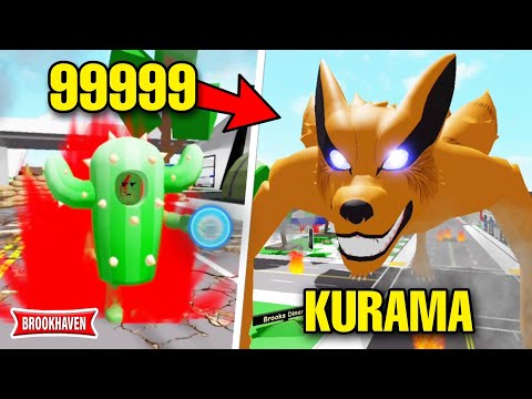 CACTUS AND KURAMA FACE OFF TO THE POWER OF 999999 (EPIC BATTLE)! ROBLOX- BROOKHAVEN RP