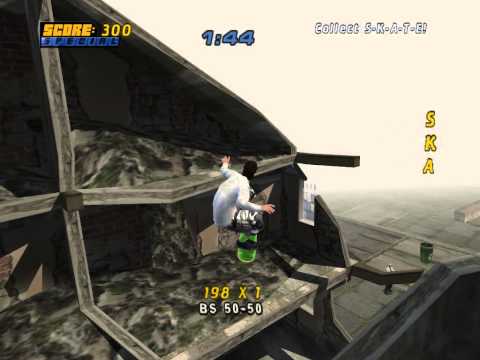 Tony Hawk Pro Skater 4 Alcatraz Collect the S-K-A-T-E letters