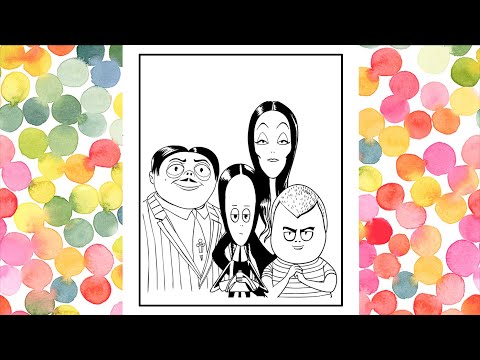 The Addams Family Coloring Pages / Coloring Addams Characters / The Addams Family 2019 Movie