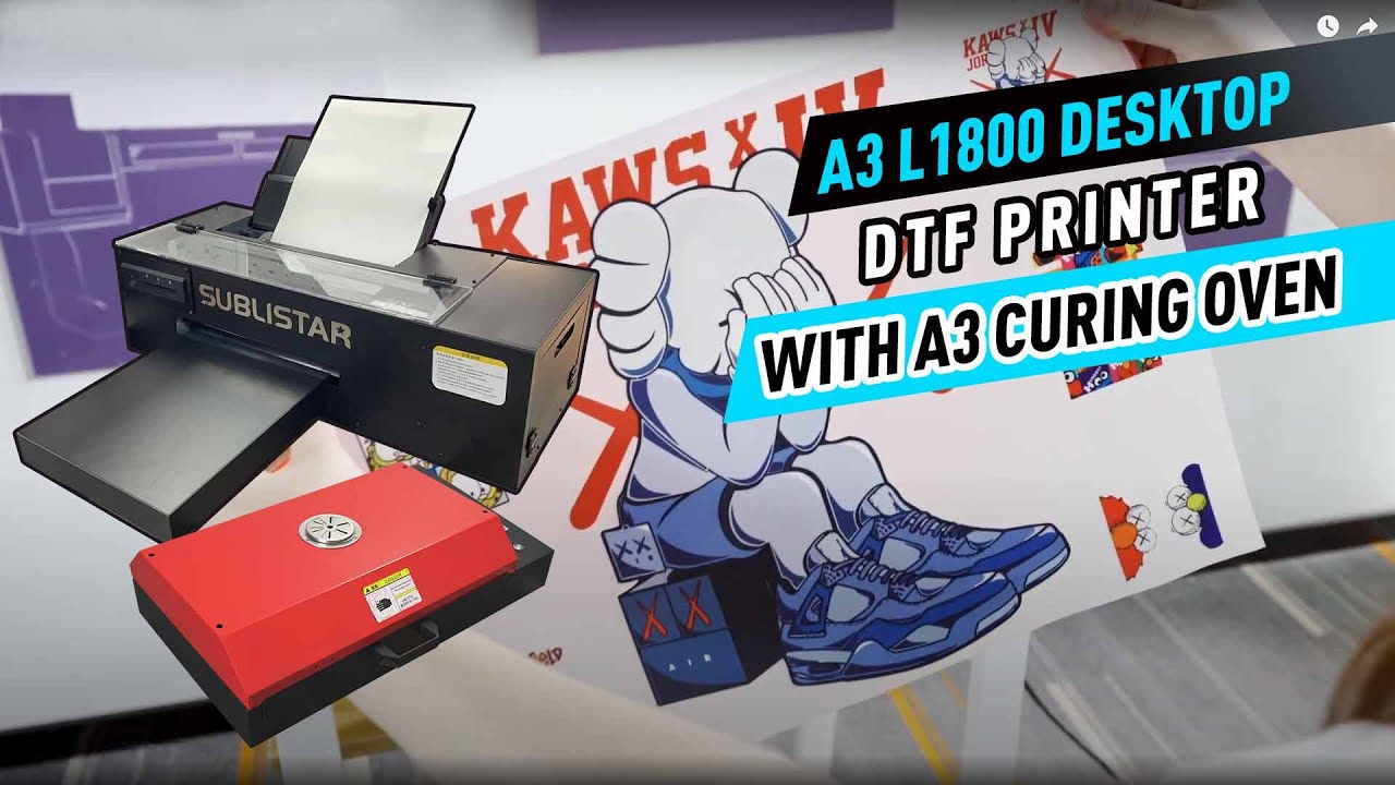 A3 L1800 Desktop DTF Printer with A3 Curing Oven