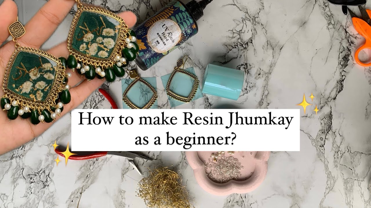 How to make resin Jhumka as a beginner? | Learn Resin Art
