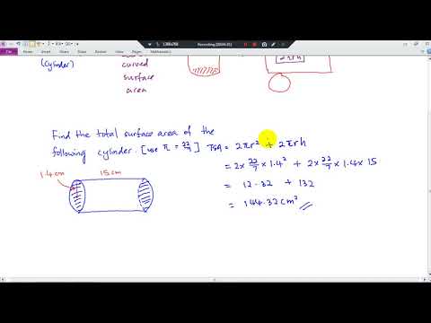 KSSM Form 2 Chapter 6 Total Surface Area  -Cylinder