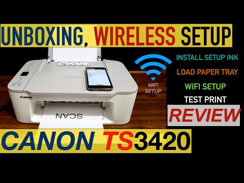 Thumbnail for Canon Pixma TS3420 SetUp, Wireless SetUp, Loading Paper, Installing Setup Ink, Print Test & Review