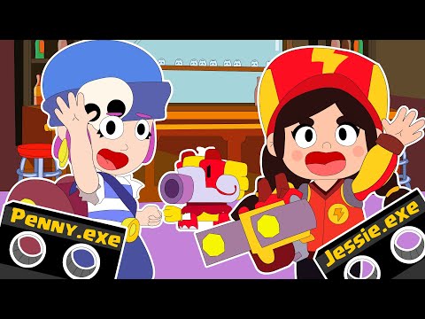 PENNY VS JESSIE FUNNY MOMENTS - BRAWL STARS ANIMATION