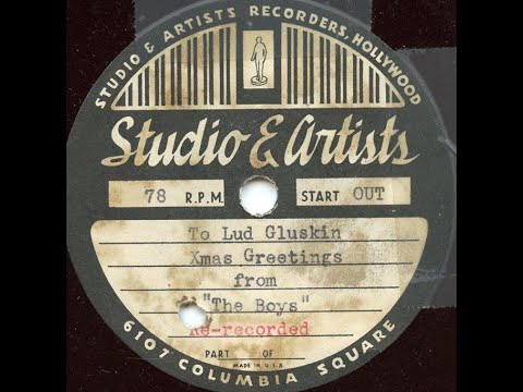 Lud Gluskin & His Orchestra "Xmas Greetings From The Boys" rare special Christmas greeting
