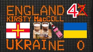 England 2 (4) - Columbia 0  ( Ukraine 0) RIP Kirsty MacColl  https://youtu.be/tj_0NRvQUqs