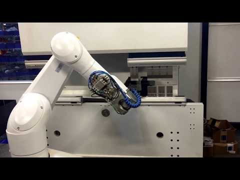 Trumpf 7000 Bend Cell - Bending a medium-complexity 6-bend stainless part - Front view