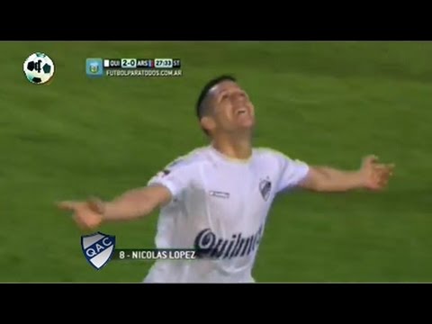 Gol Nicolás López - Quilmes 3 Vs Arsenal 0 - Primera División 2014