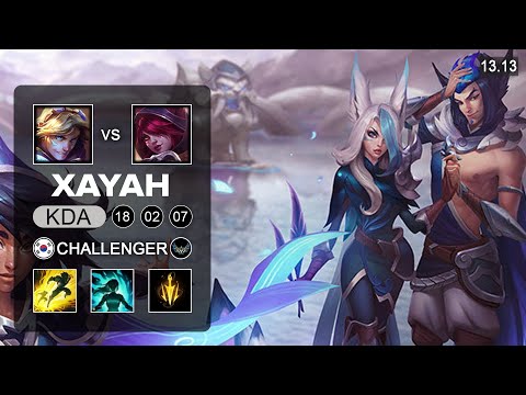 Xayah vs Ezreal ADC - KR Challenger - Patch 13.13 Season 13
