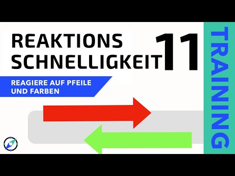 Reaktionstraining 11 - Schnell auf Pfeile (rechts/links) und Farben (rot/grün) reagieren