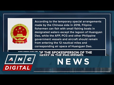 Chinese Embassy: PH violated temporary special arrangements on Scarborough Shoal ANC