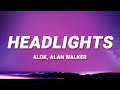 Headlights - Alan Walker, Alok (Lyrics) feat. KIDDO