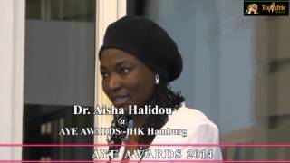 Dr Aisha Halidou at AYE AWARDS -IHK Hamburg