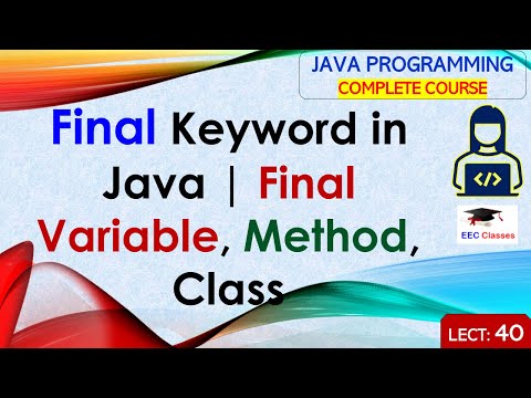 L40 Final Keyword In Java Final Variable Method Class Java Programming Lectures In Hindi
