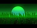 Screensaver Sinth City Green Looped Animation Background