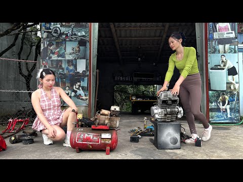 Girl Opens Old Compressor Given By GIRL MECHANICAL-What's Inside Surprises Her😯😯😯