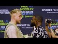 Jake Paul vs. Tyron Woodley Staredown | Pre-Fight Press Conference | MMA Fighting