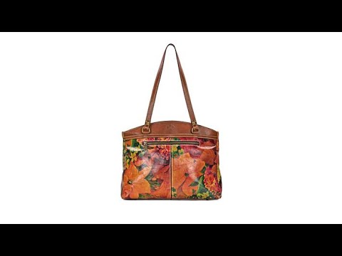 Patricia Nash Poppy Leather TopZip Tote