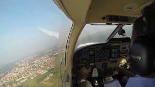 preview picture of video 'Cockpit view PA 32 Saratoga - IFR from LILN to LIMJ part1'