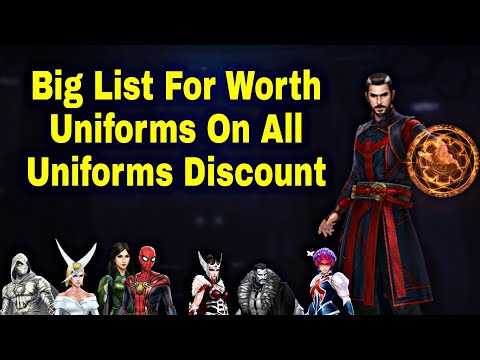 Big List For All Uniforms Discount With Special Tips October 2022 - Marvel Future Fight