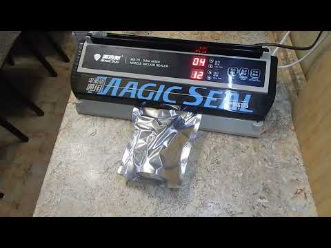 запайка реторт пакета вакууматором MAGIC SEAL MS175