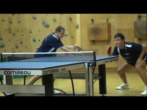 Tischtennis Oberliga TSV Stein VS FC Tegernheim 20120916 Schlussdoppel Ziegler Berr - Borcic Toadjer