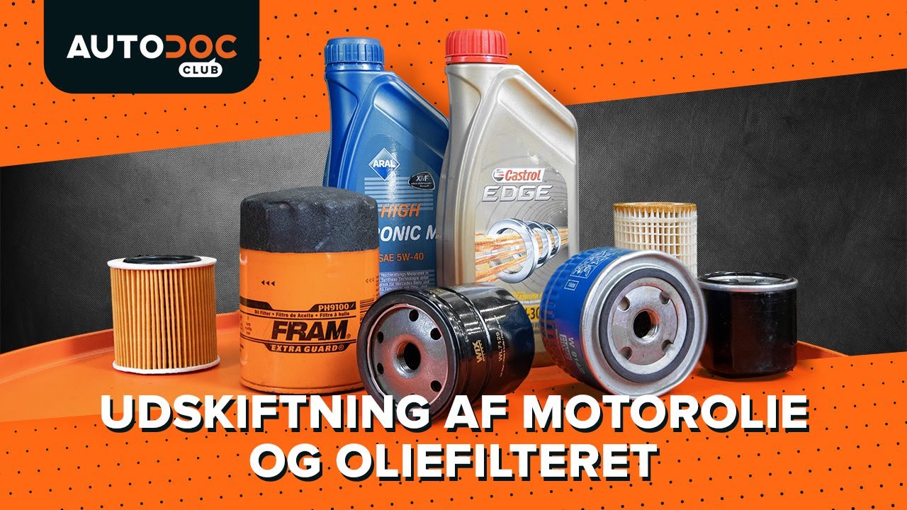 Hvordan udskiftes motorolie og filter på en bil