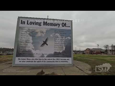 12-08-2022 Mayfield, KY - Work continues to recover from EF4 tornado as year anniversary approaches