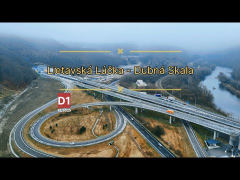 Pohľad na výstavbu diaľnice D1 Lietavská Lúčka – Dubná Skala 12/2025