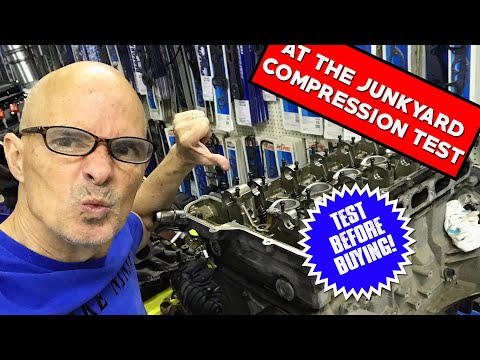 JUNKYARD COMPRESSION TESTING THE OTHER GUYS AMERI-BARRA 4200 ATLAS (WILL IT RUN?)