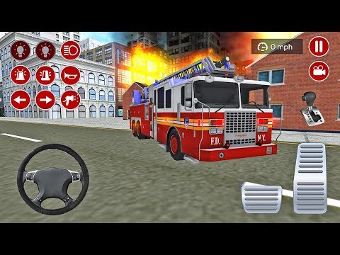 Real Fire Truck Driving Simulator - Fire Fighting #4 - Android Gameplay
