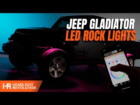 Jeep Gladiator LED Rock Light Install - 8 Profile Pixel RGB LED Rock Lights!