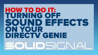How to turn off sound FX on your DIRECTV box - THEY