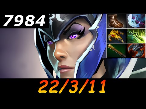 Dota 2 Luna 7984 MMR 22/3/11 (Kills/Deaths/Assists) Ranked Full Gameplay