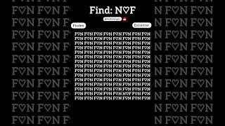 Hawk eyes only can spot N♡F before time ends. #spot #eyetest #riddles #puzzlegame #puzzletime