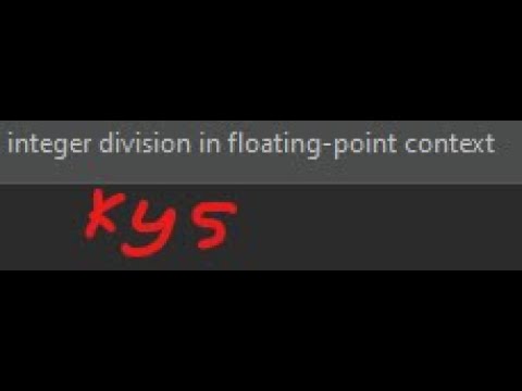 Integer Division In Floating Point Context Solution Java